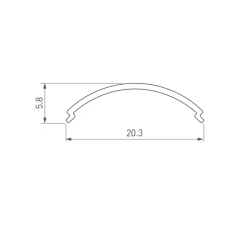 Экран ARH-KANT-H16-2000 Round Opal-PM (Arlight, Пластик) 016635