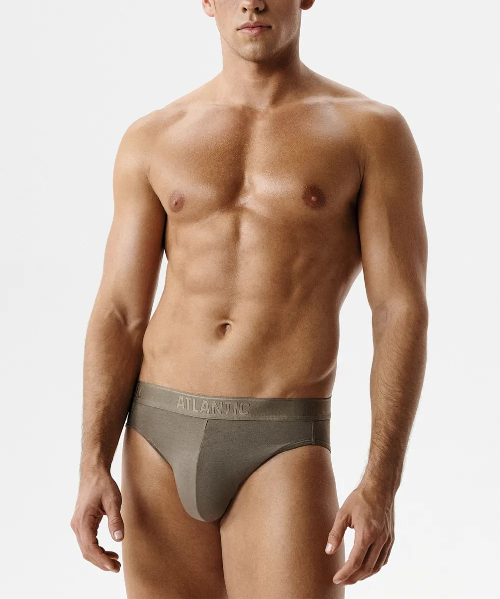 Мужские трусы слипы спорт Atlantic, 1 шт. в уп., микромодал, темно-серые, MP-1590