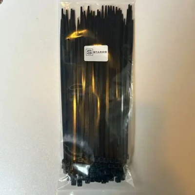 Стяжки нейлоновые кабельные, хомуты пластиковые для кабеля 3,6 х 200мм усиленные