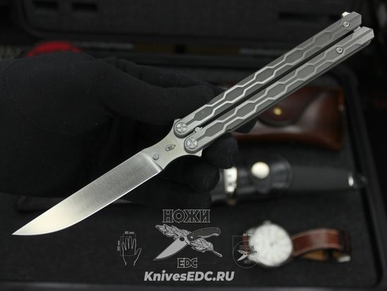 Складной нож REPTILIAN "Плазма-05" c клинком из стали CPM-S35VN, рукоять титан