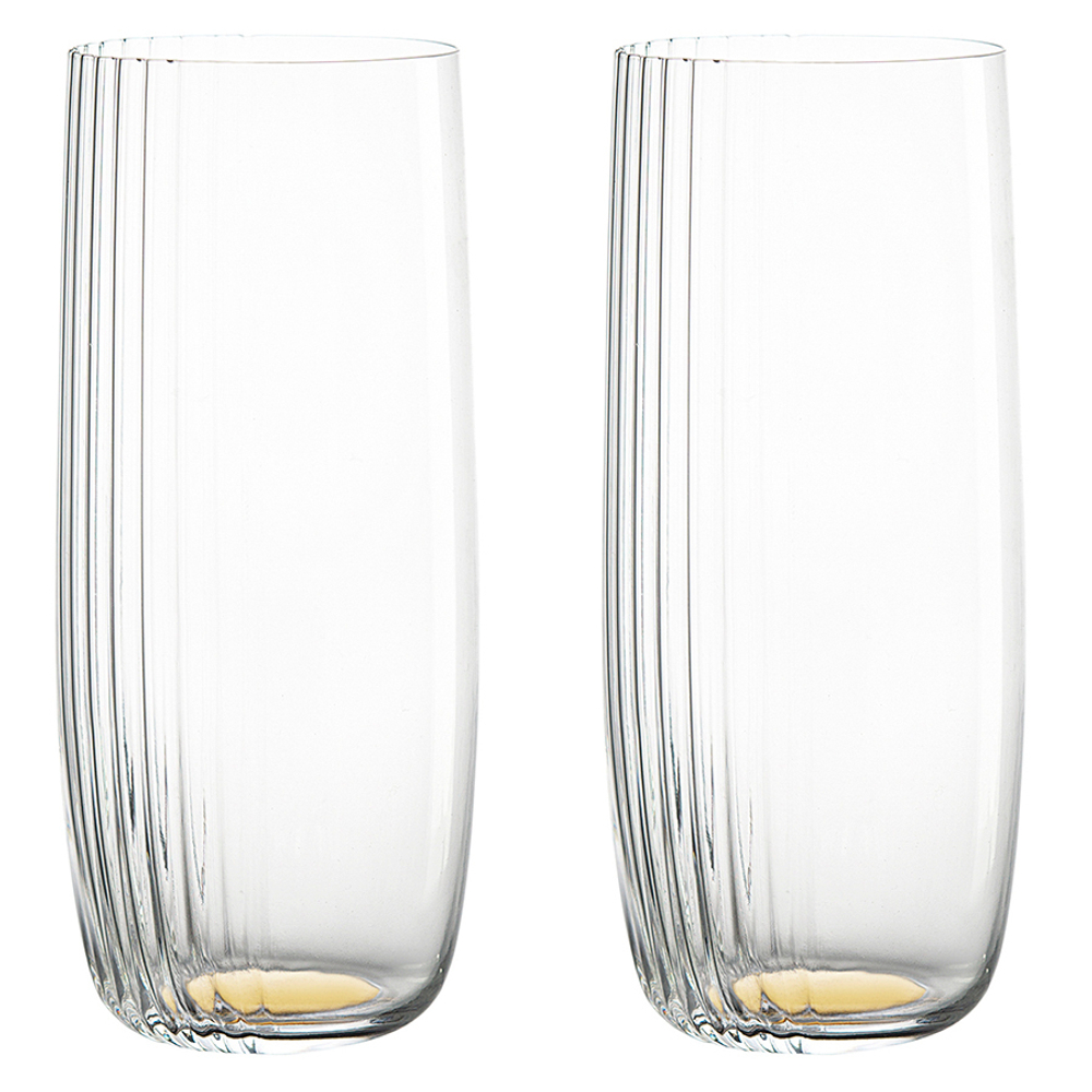 Набор стаканов alice в подарочной упаковке, 370 мл, золотистые, 2 шт.