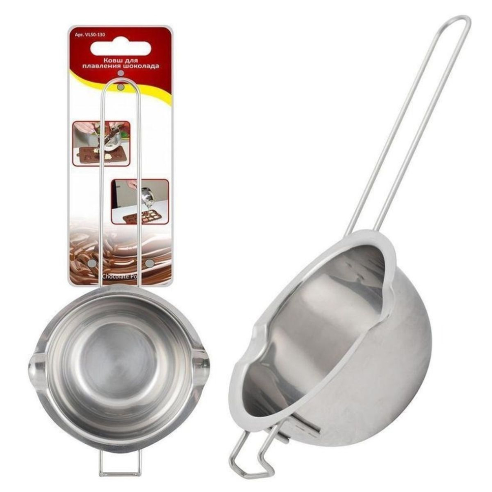 Ковш для плавления шоколада нерж сталь, 0.35 л, навеска, Мультидом, VL50-130