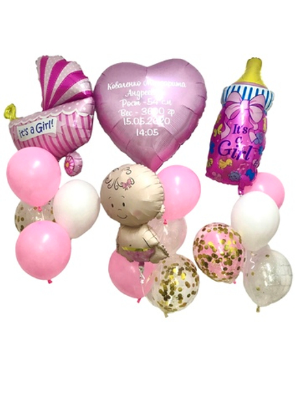 Воздушный сет на выписку девочки