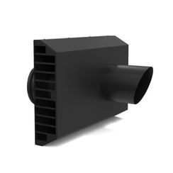 Выход приточно-вытяжной фасадный, 125 мм (черный)