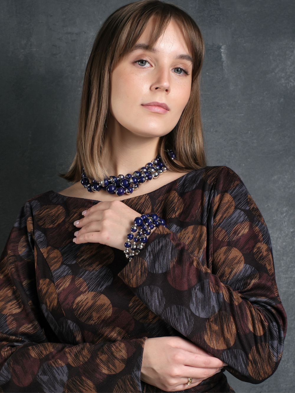 Браслет синий /на магните