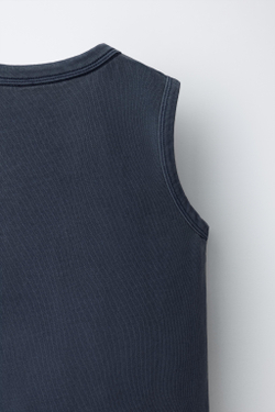 ZARA ФУТБОЛКА С ВЫШИВКОЙ, АНТРАЦИТОВО-СЕРЫЙ