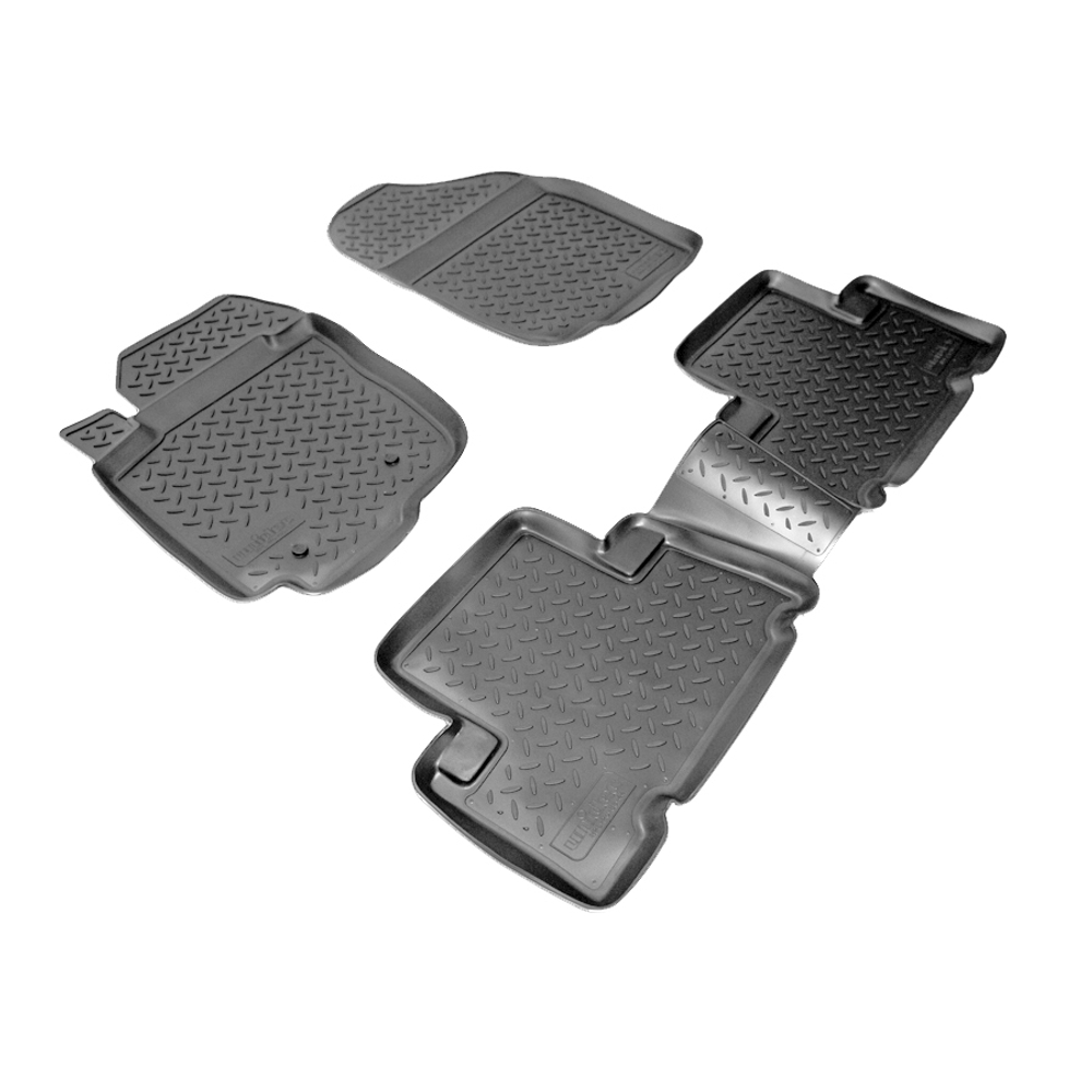 Ковры в салон Norplast/Unidec для Toyota RAV4 в кузове A2,XA3 (2005-2009), Черный, арт.NPL-Po-88-44