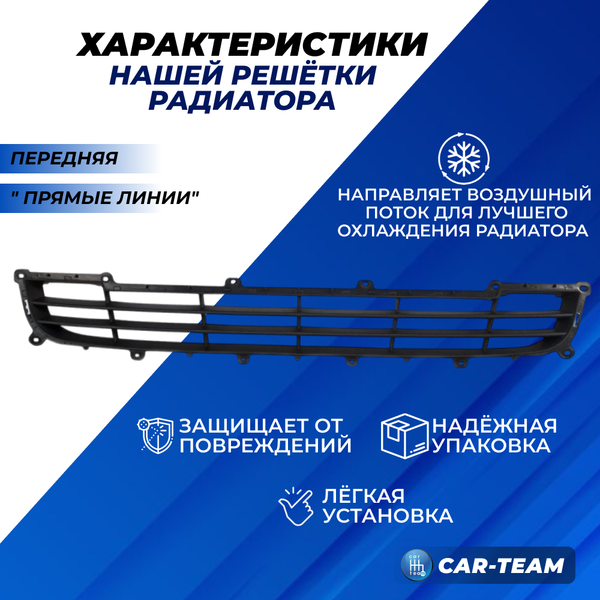 Нижняя решетка радиатора на Лада Приора 2, прямые линии