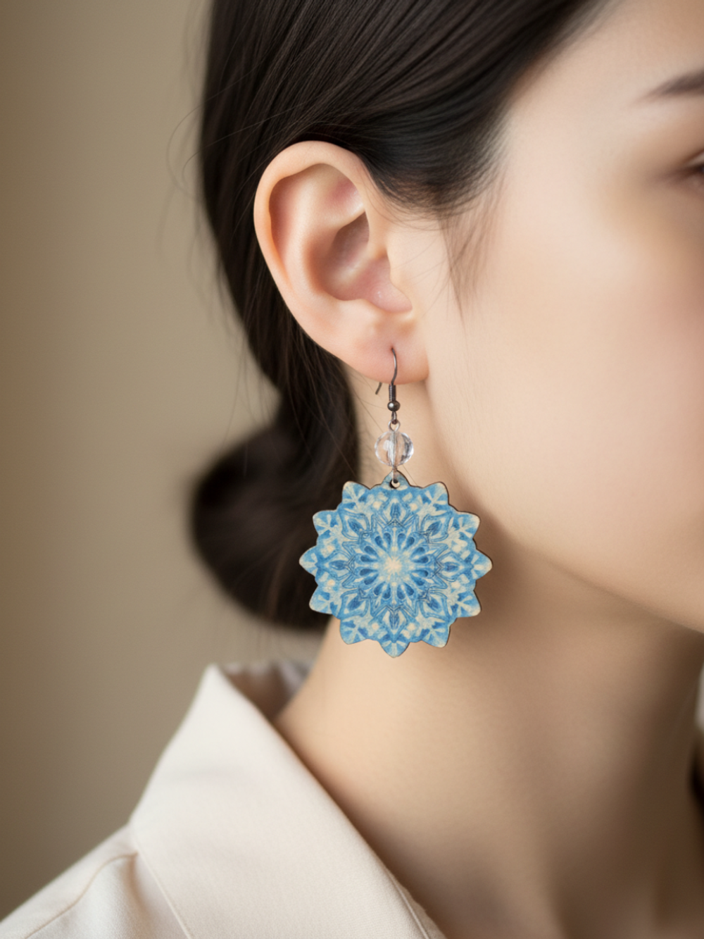 Серьги Снежинка