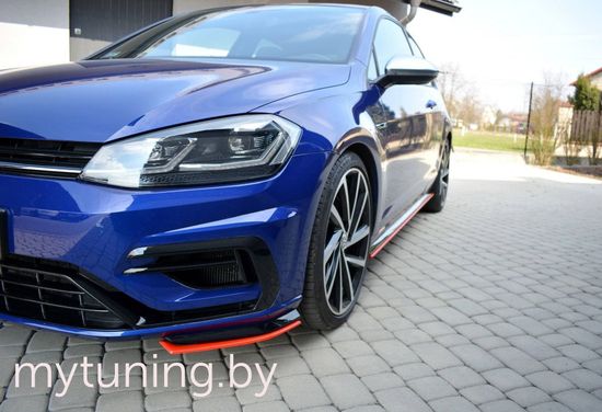 Сплиттеры бампера переднего боковые для VOLKSWAGEN Golf VIII R / R-Line рестайлинг (17-20)