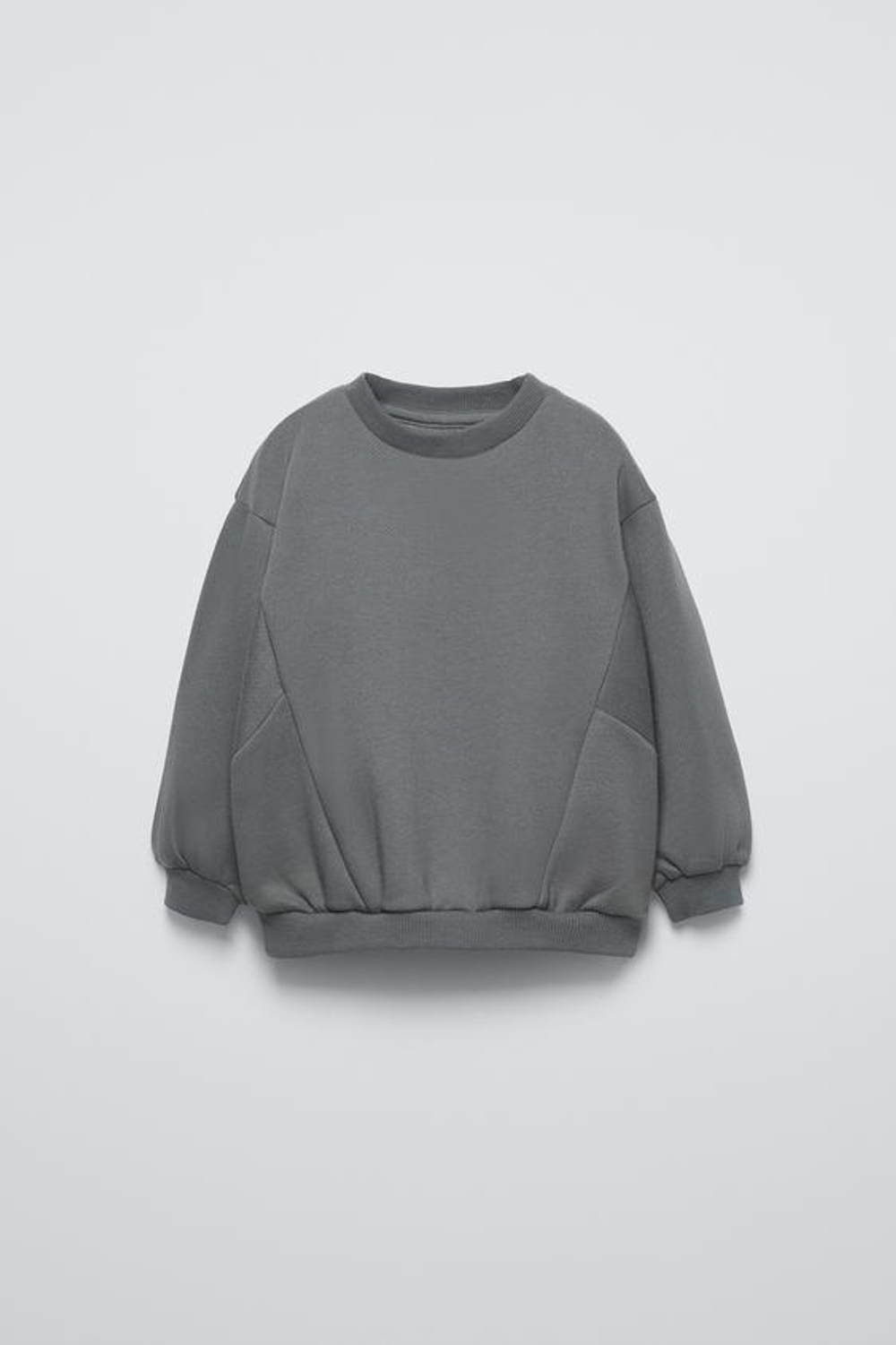 ZARA ТОЛСТОВКА С РЕЛЬЕФНЫМИ ШВАМИ, АНТРАЦИТОВО-СЕРЫЙ