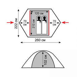 Палатка Tramp Sarma 2 (V2) зеленая
