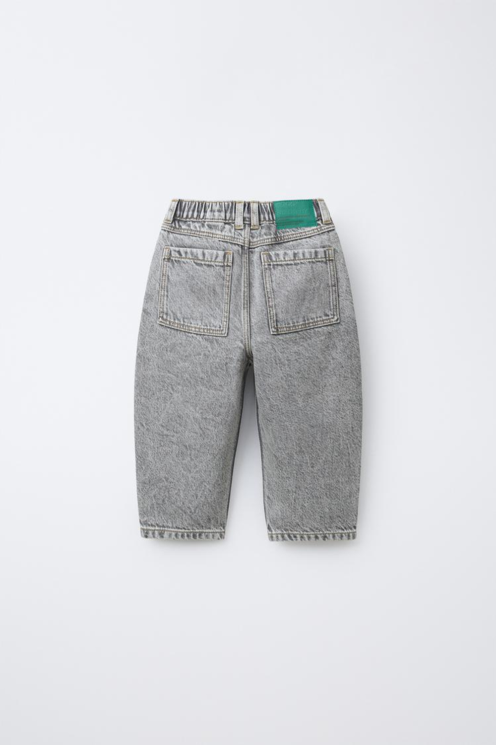 ZARA ДЖИНСЫ BAGGY RELAXED ACID, СЕРЫЙ