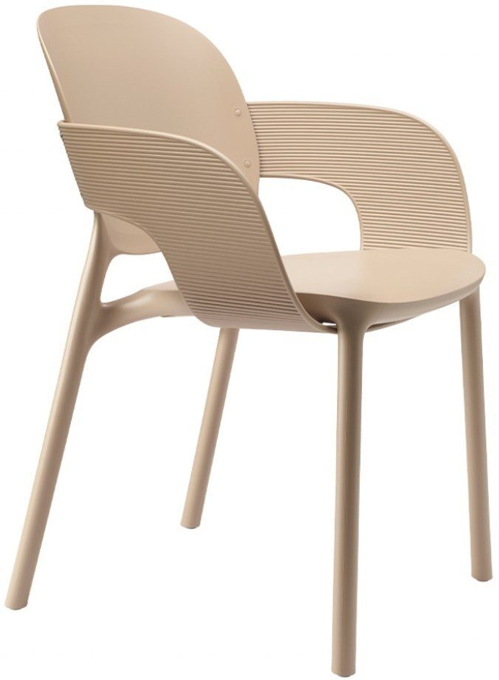 Кресло пластиковое Scab Design Hug Go Green, тортора