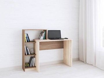 Стол письменный  КВАРТЕТ-2 ясень шимо / дуб сонома