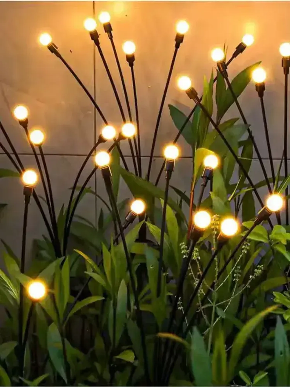 Светильник садовый уличный, светлячок, 2х10 ламп, на солнечных батареях