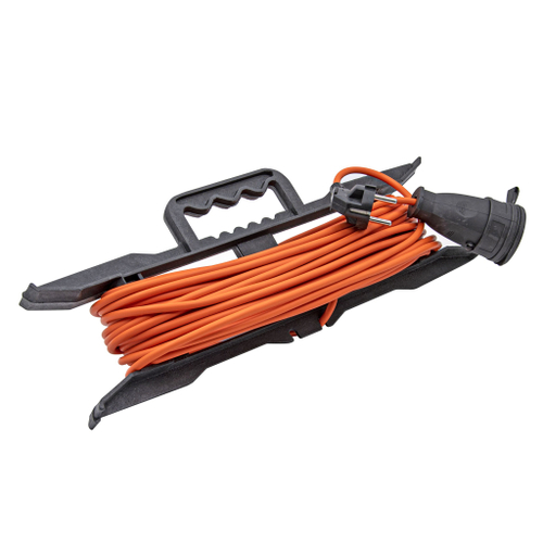 Удлинитель силовой на каркасе, 1 розетка, ПВС 3х0,75мм², 10А, 2,3кВт, с/з, 20м, (шт.)