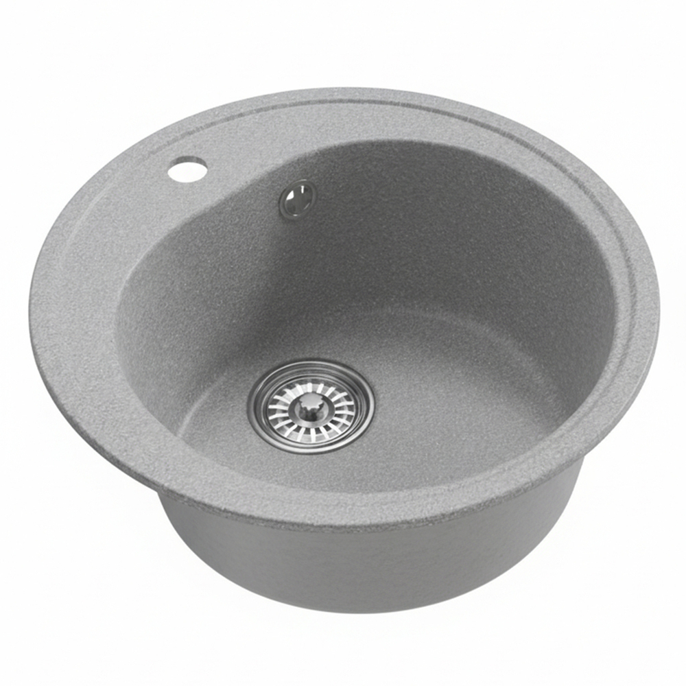 Мойкa ML-GM11 КОМФОРТ круглая, графит (342), 500мм (глуб. чаши 180)