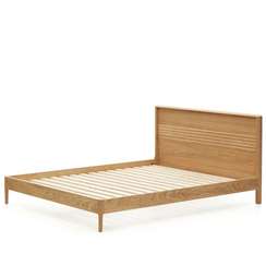 Кровать Lenon из массива дуба и шпона дуба для матрасов 180 x 200 см
