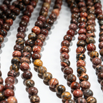 Риолит (яшма леопардовая), бусины в форме шара 6,8мм