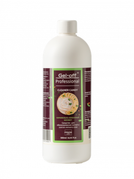 Средство для обезжиривания ногтей и снятия липкого слоя GEL-OFF Professional Cleaner Candi Карамельно-лимонный бисквит, 500 мл.