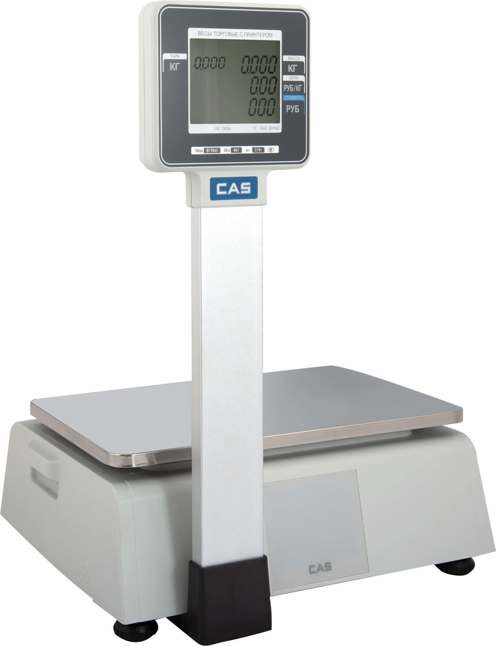 Весы торговые с печатью этикеток Cas CL3000J-15P TCP-IP