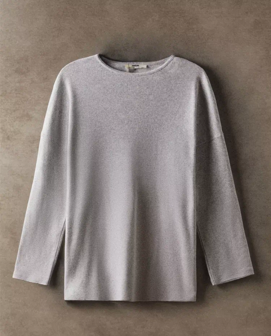ZARA HOME ХЛОПКОВЫЙ ТОП, СЕРЫЙ