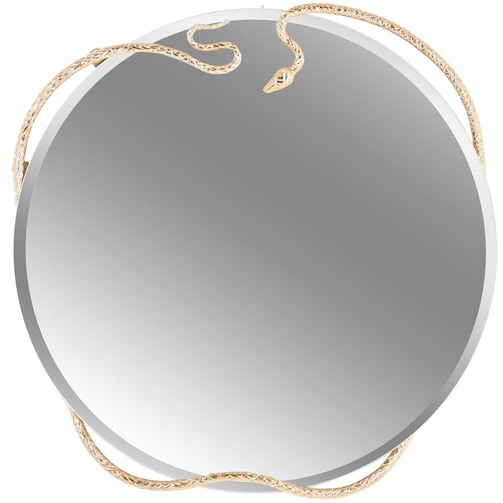 Зеркало настенное Змея Серпентис Айвори Мраморное золото