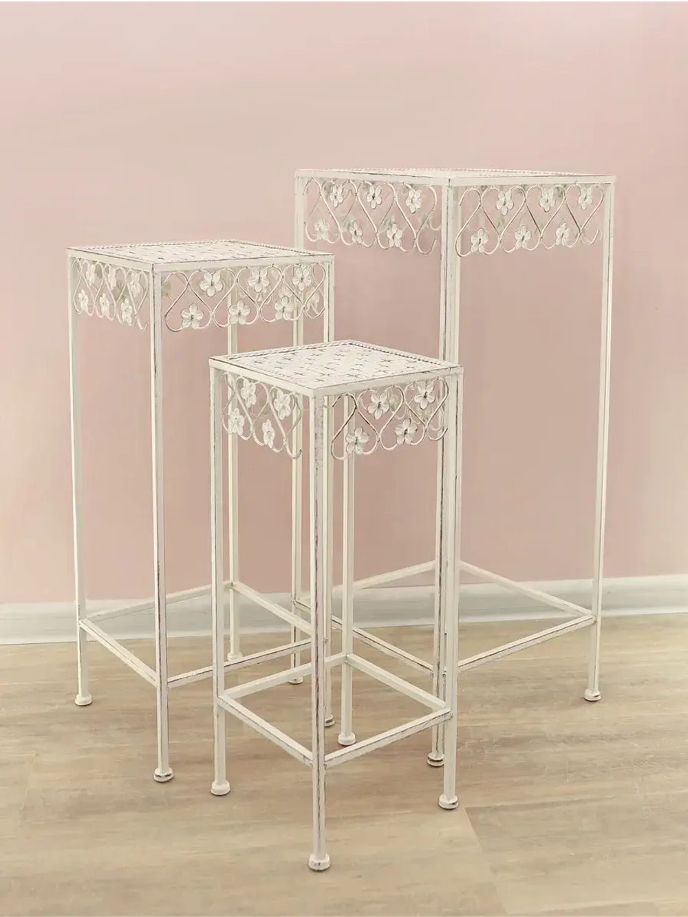 Подставки для цветов напольные металлические "Прованс" 3 шт