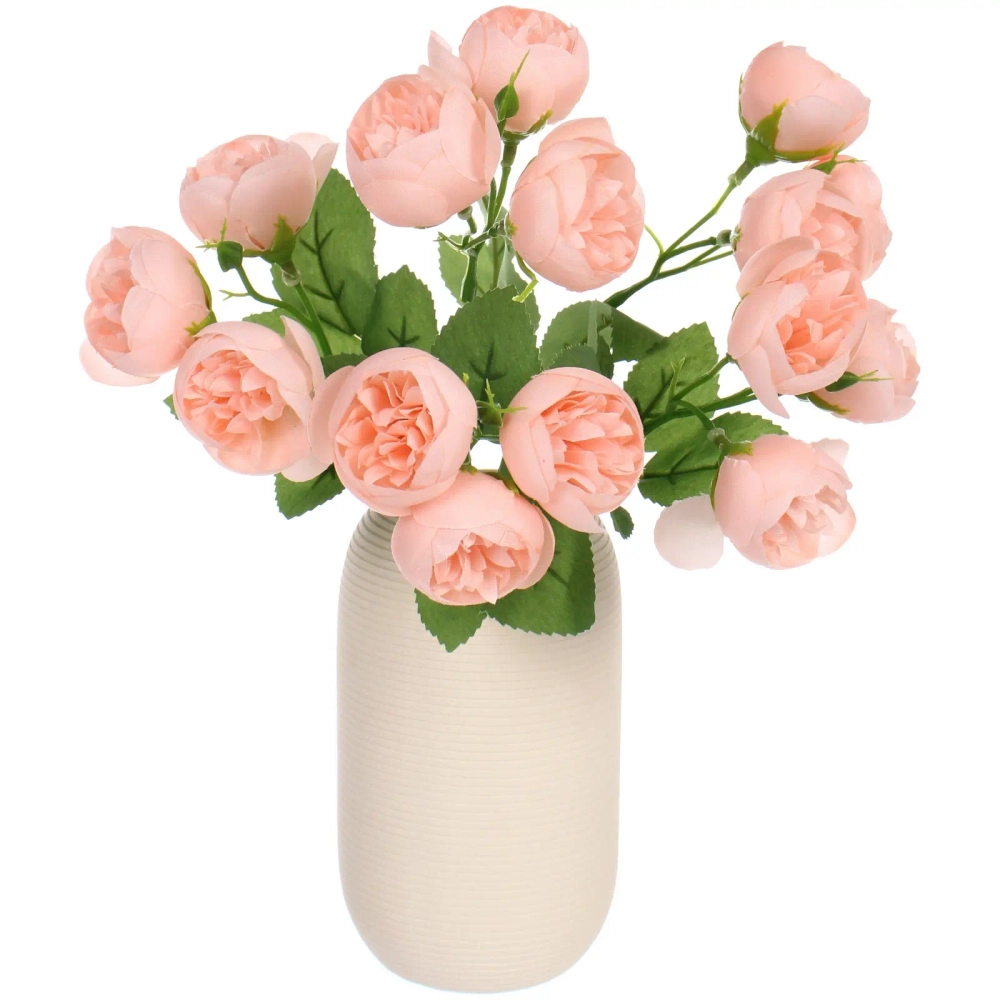 Искусственные цветы «Розочки» 30см 15 цветков персиковые