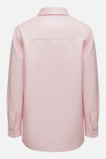 Рубашка из розовой экокожи