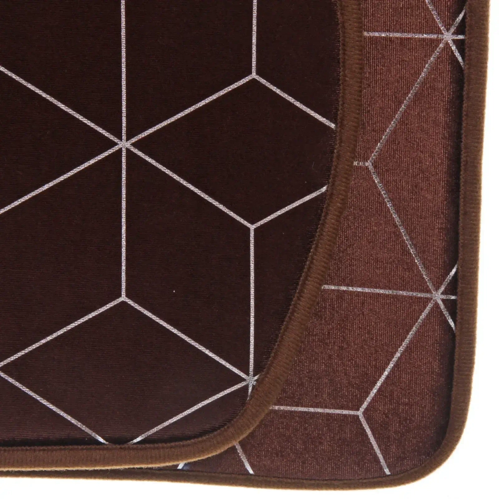 Набор для ванной и туалета 3 пр. «Rubin» ( 2 коврика 50*80+50*40, 1 чехол на крышку унитаза)коричн