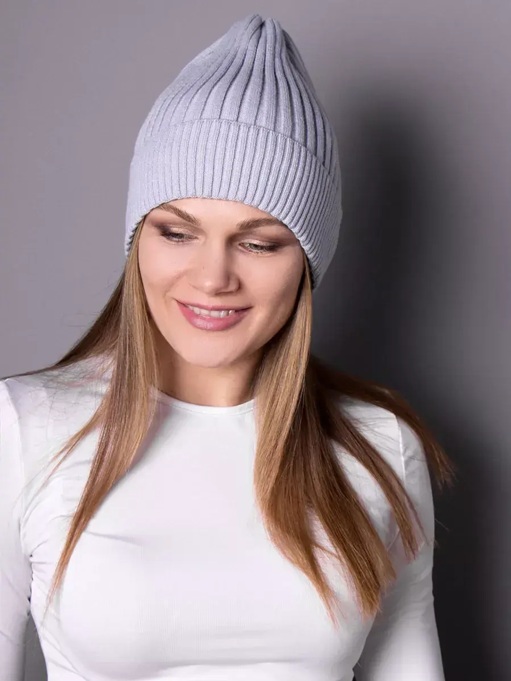 Шапка для девочки осенняя вязаная