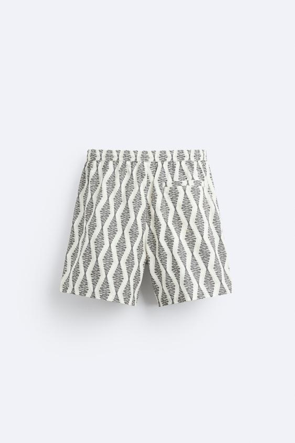 ZARA ДЛИННЫЕ ПЛАВКИ С ГЕОМЕТРИЧЕСКИМ ПРИНТОМ, ЧЕРНЫЙ