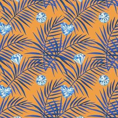 Пальмовые листья с кристалами