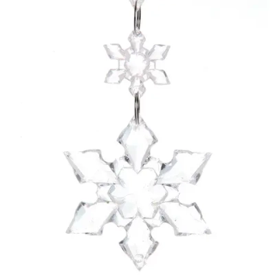 Подвеска «Хрустальные снежинки 26 см, Прозрачный