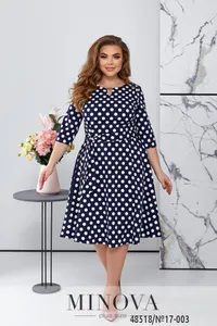 Платье 17-003-Синий горох Minova