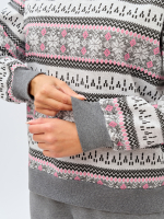 Костюм с брюками КБ-90М/серорозовая-норвежка