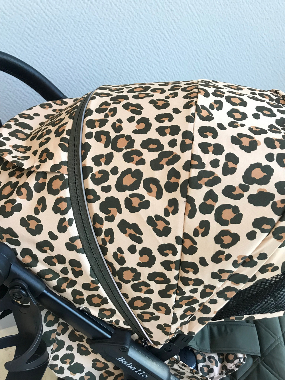 Коляска прогулочная Babalo 2024 Леопардовый текстиль на черной раме