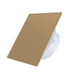 Вытяжной тонкий вентилятор для ванн ММ-Р 06 стекло прямое 90 м³/час с обратным клапаном золото