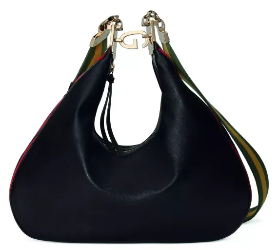 Большая сумка через плечо Gucci Attache черный