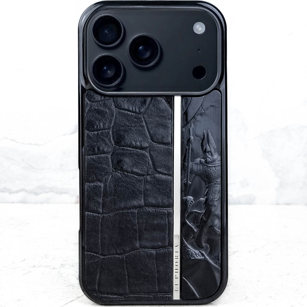 Эксклюзивный чехол для iPhone категории LUX -Euphoria HM Premium - Натуральная кожа, ювелирный сплав