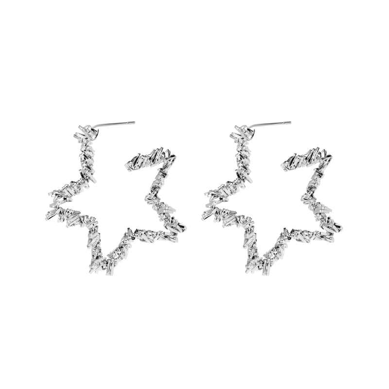 Серьги Пушистая Звезда – Серебро