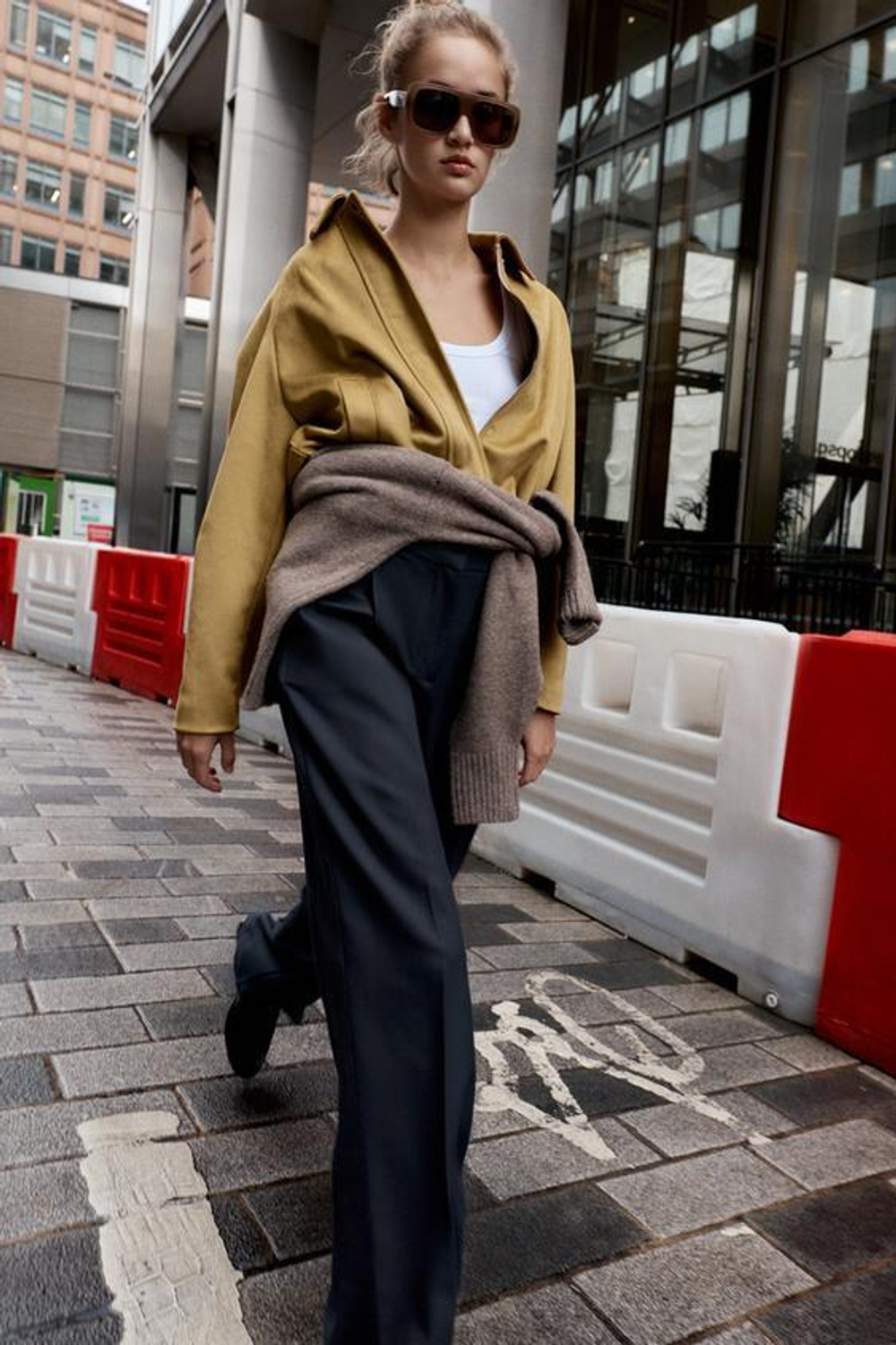 ZARA БРЮКИ С ЛАМПАСАМИ, МОРСКОЙ СИНИЙ