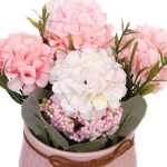 Цветочная композиция «Гортензия» 14*19см розовая в керамическом горшке HL-07