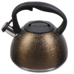 Чайник нерж, 2.7 л, свист, ручк бакелит, с силик покр, Daniks, индукц, золото, M-084