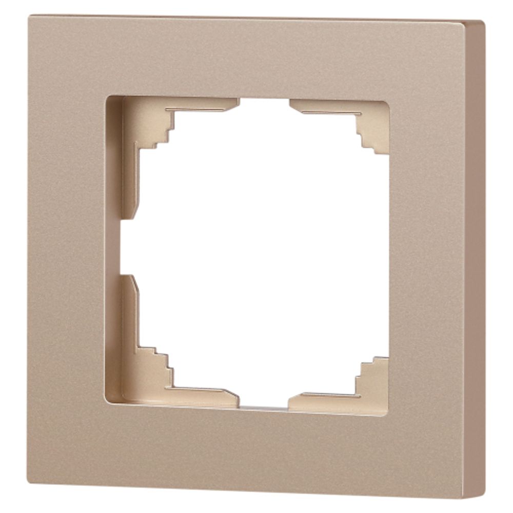 Рамка для розеток и выключателей Intro Accent 6-501-04 на 1 пост, СУ, шампань