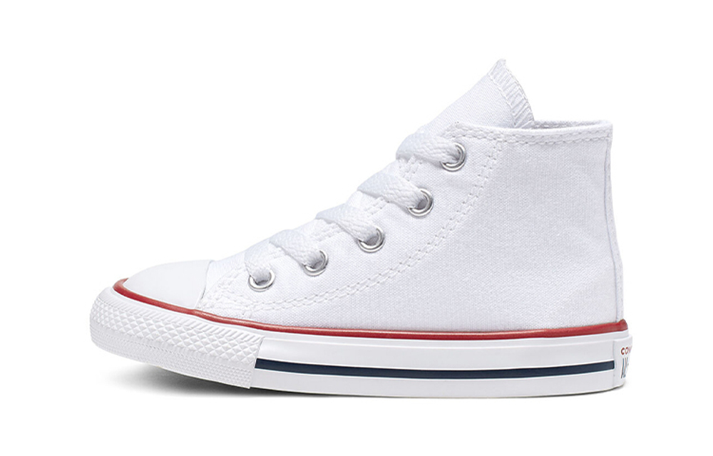 Baby Converse All Star series canvas comfortable casual non-slip wear-resistant high-top toddler shoes standard white