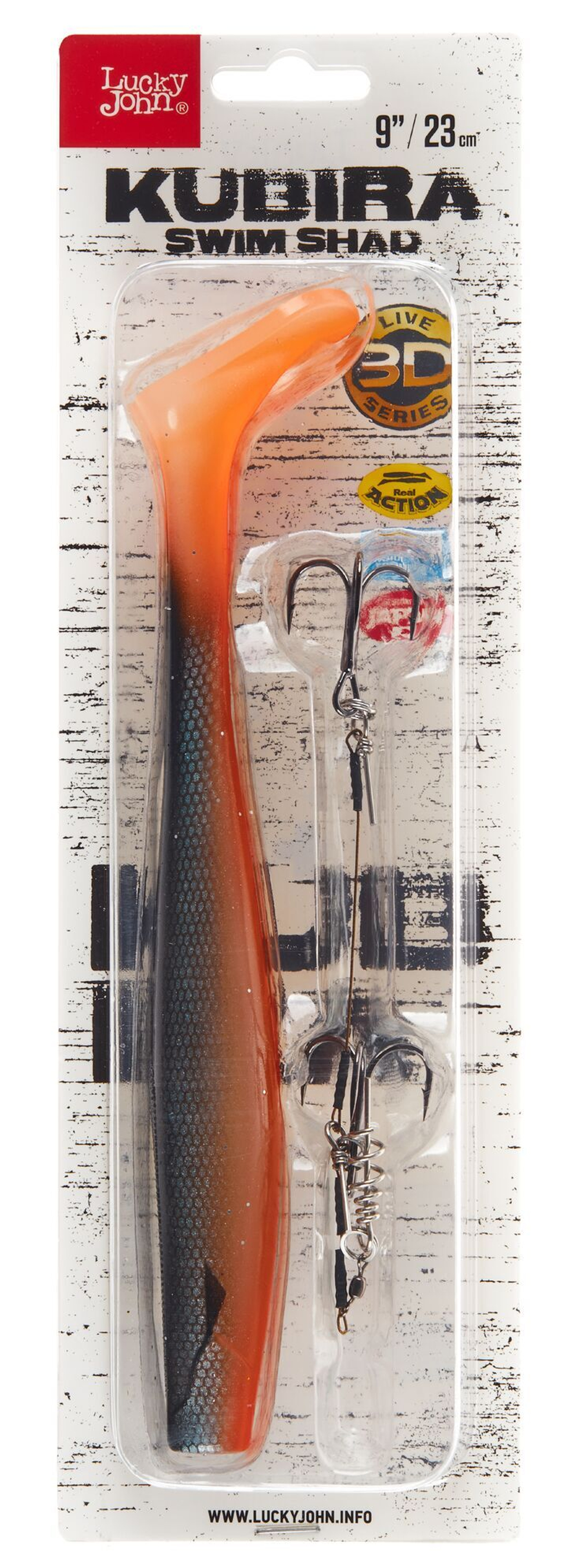 Виброхвост LJ 3D BBS Series KUBIRA SWIM SHAD 9,0in (22,86)/PG40 1шт.+Stinger L