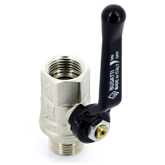 Кран BUGATTI НВ 1/2 ручка NEW JERSEY серия 915, полный проход — (3)